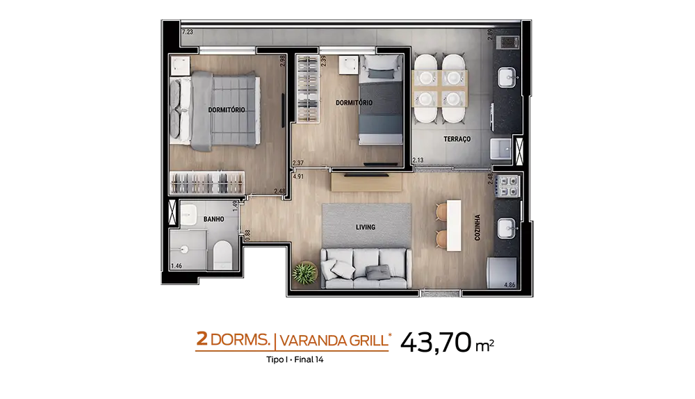 Smart Mix Santana - Planta 43,70